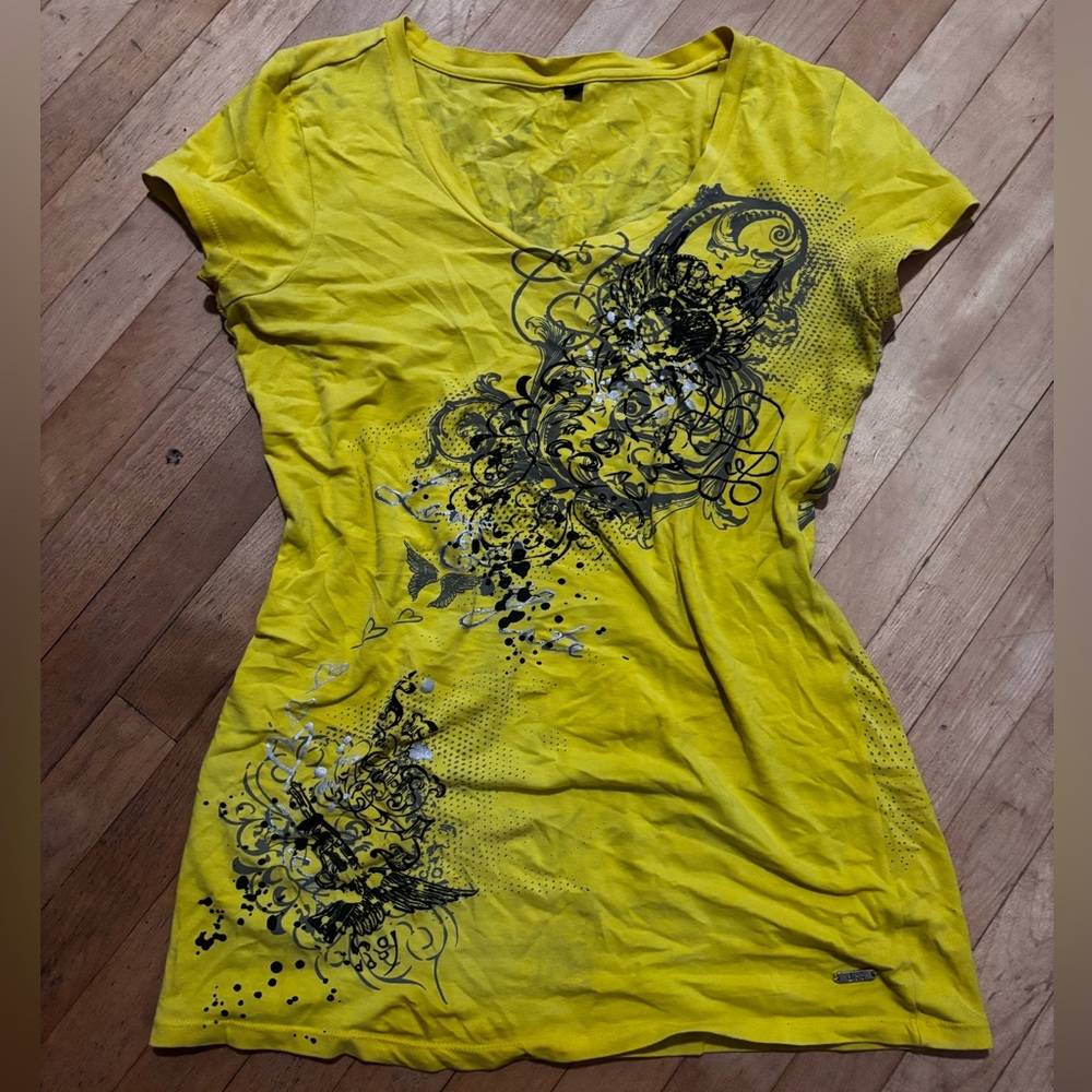 Dcs super cute y2k yellow top